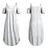 Samoa Lotu Tamaiti Couples Matching Summer Maxi Dress and Long Sleeve Button Shirt Teuila With Tribal Motifs