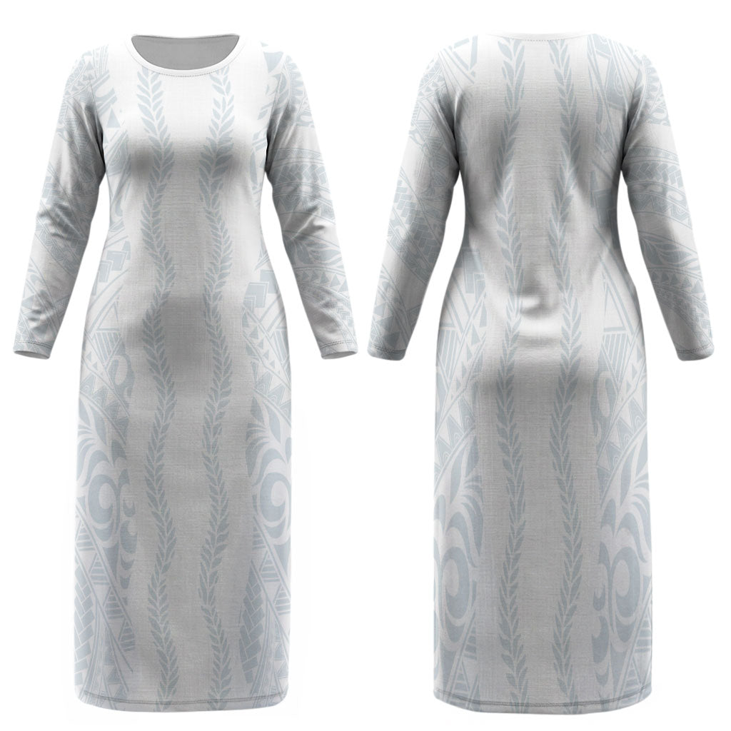 Samoa Lotu Tamaiti Family Matching Long Sleeve Bodycon Dress and Hawaiian Shirt Teuila With Tribal Motifs