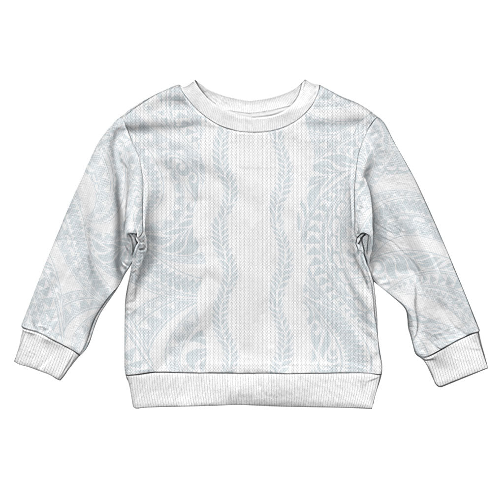 Samoa Lotu Tamaiti Kid Ugly Christmas Sweater Teuila With Tribal Motifs LT05 Kid White - Polynesian Pride