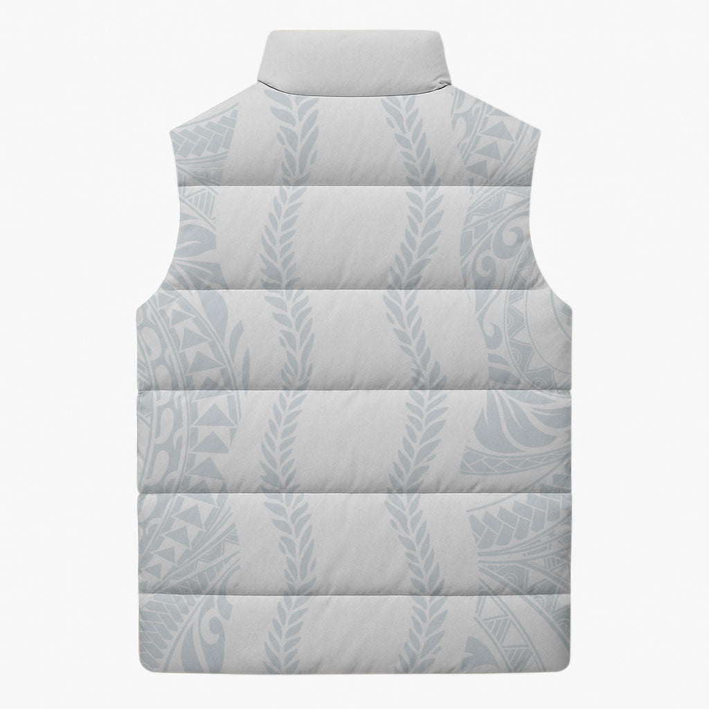 Samoa Lotu Tamaiti Sleeveless Puffer Jacket Teuila With Tribal Motifs