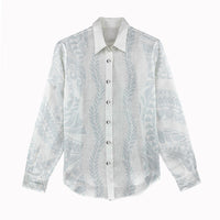Samoa Lotu Tamaiti Women Casual Shirt Teuila With Tribal Motifs