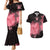 Personalized Breast Cancer Couples Matching Mermaid Dress and Hawaiian Shirt Survivor Polynesian Ribbon Butterfly LT05 Pink - Polynesian Pride