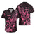 Breast Cancer Awareness Hawaiian Shirt Ribbon Polynesian Pattern Black Version LT05 - Polynesian Pride