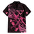 Personalized Breast Cancer Awareness Family Matching Long Sleeve Bodycon Dress and Hawaiian Shirt Ribbon Polynesian Pattern Black Version LT05 - Polynesian Pride