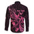 Personalized Breast Cancer Awareness Family Matching Long Sleeve Bodycon Dress and Hawaiian Shirt Ribbon Polynesian Pattern Black Version LT05 - Polynesian Pride