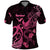 Personalized Breast Cancer Awareness Polo Shirt Ribbon Polynesian Pattern Black Version LT05 Black - Polynesian Pride