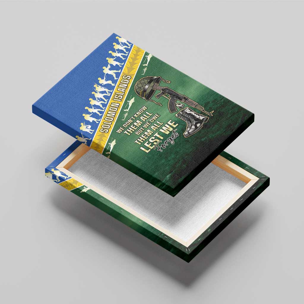 Solomon Islands Remembrance Day Canvas Wall Art Lest We Forget