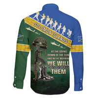 Solomon Islands Remembrance Day Family Matching Long Sleeve Bodycon Dress and Hawaiian Shirt Lest We Forget