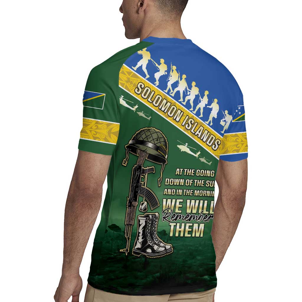Solomon Islands Remembrance Day Rugby Jersey Lest We Forget