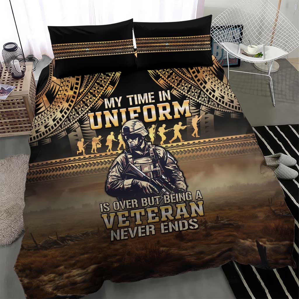 Polynesia Veterans Day Bedding Set Thank You Veterans Polynesian Pattern LT05 - Polynesian Pride