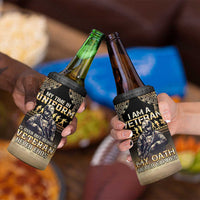 Polynesia Veterans Day 4 in 1 Can Cooler Tumbler Thank You Veterans Polynesian Pattern