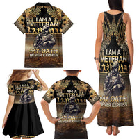 Polynesia Veterans Day Family Matching Tank Maxi Dress and Hawaiian Shirt Thank You Veterans Polynesian Pattern