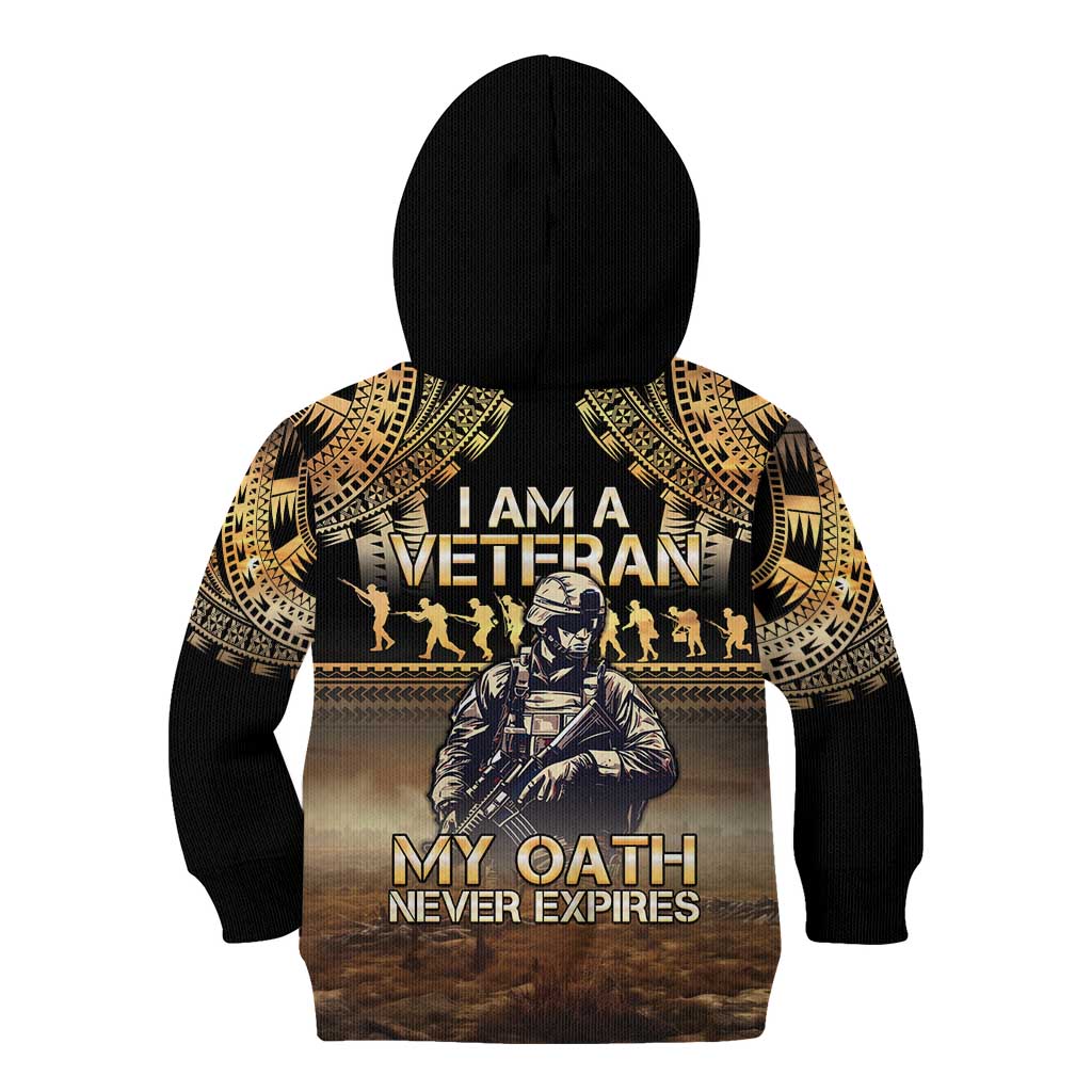 Polynesia Veterans Day Kid Hoodie Thank You Veterans Polynesian Pattern