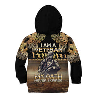 Polynesia Veterans Day Kid Hoodie Thank You Veterans Polynesian Pattern