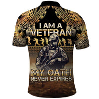 Polynesia Veterans Day Polo Shirt Thank You Veterans Polynesian Pattern