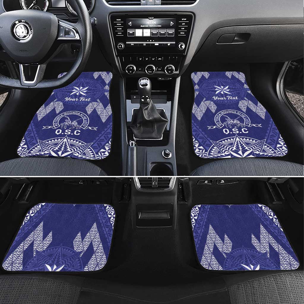 Personalised Queen Salote College Centenary Car Mats Tongan Kupesi Pattern - Polynesian Pride