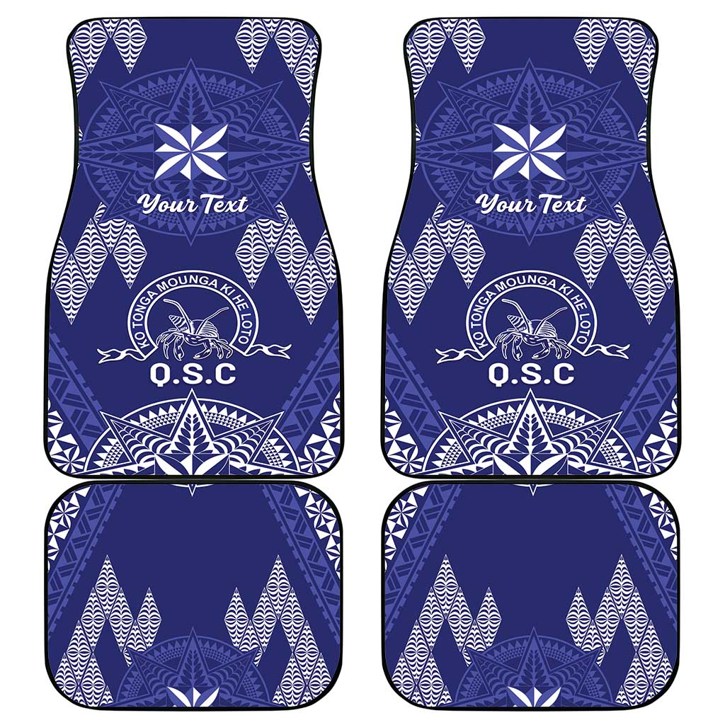 Personalised Queen Salote College Centenary Car Mats Tongan Kupesi Pattern - Polynesian Pride