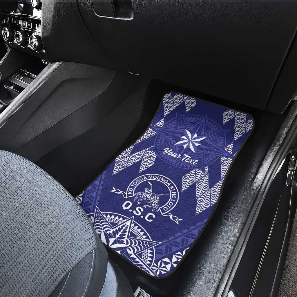 Personalised Queen Salote College Centenary Car Mats Tongan Kupesi Pattern - Polynesian Pride