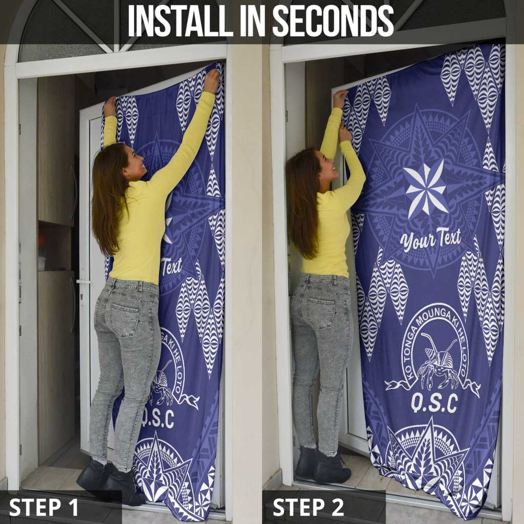 Personalised Queen Salote College Centenary Door Cover Tongan Kupesi Pattern - Polynesian Pride