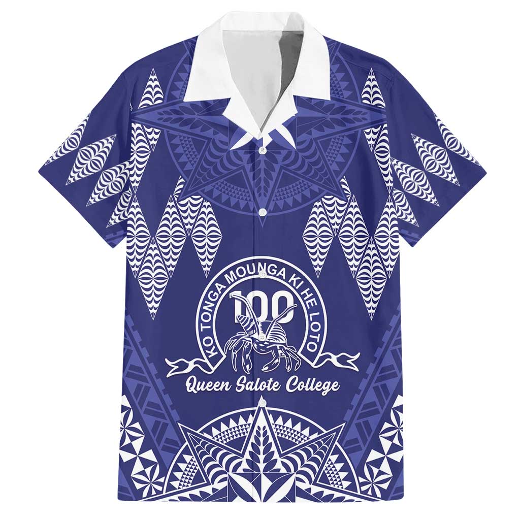 Personalised Queen Salote College Centenary Hawaiian Shirt Tongan Kupesi Pattern - Polynesian Pride