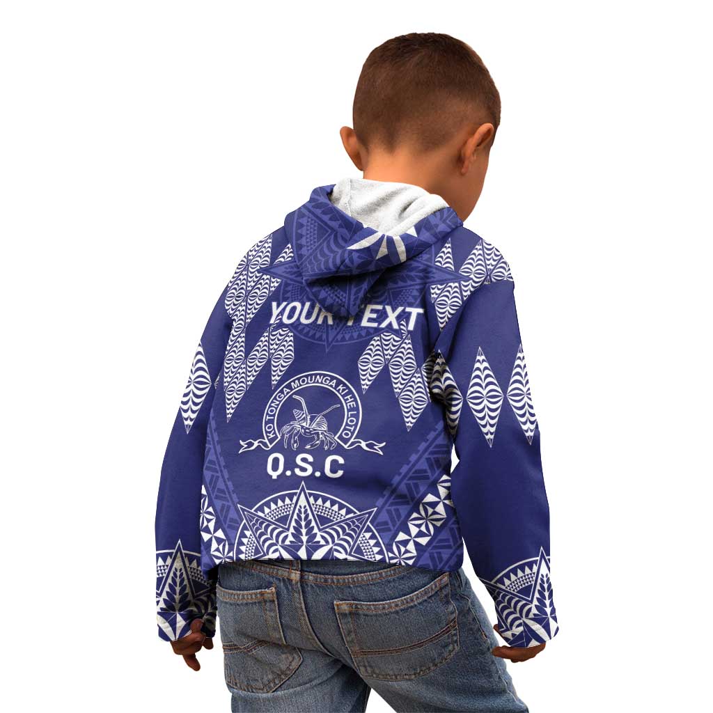 Personalised Queen Salote College Centenary Kid Hoodie Tongan Kupesi Pattern - Polynesian Pride