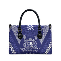 Queen Salote College Centenary Leather Bag Tongan Kupesi Pattern - Polynesian Pride