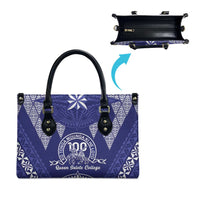 Queen Salote College Centenary Leather Bag Tongan Kupesi Pattern - Polynesian Pride