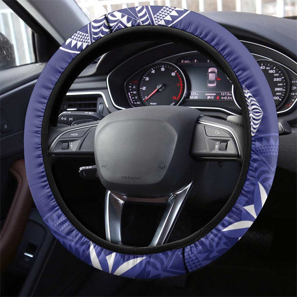 Queen Salote College Centenary Steering Wheel Cover Tongan Kupesi Pattern - Polynesian Pride