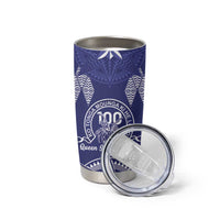 Personalised Queen Salote College Centenary Tumbler Cup Tongan Kupesi Pattern - Polynesian Pride