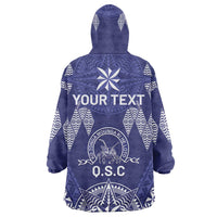 Personalised Queen Salote College Centenary Wearable Blanket Hoodie Tongan Kupesi Pattern - Polynesian Pride