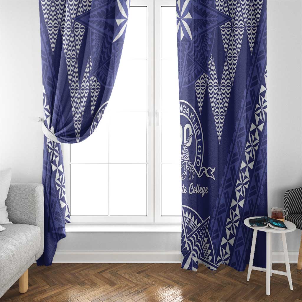 Queen Salote College Centenary Window Curtain Tongan Kupesi Pattern - Polynesian Pride