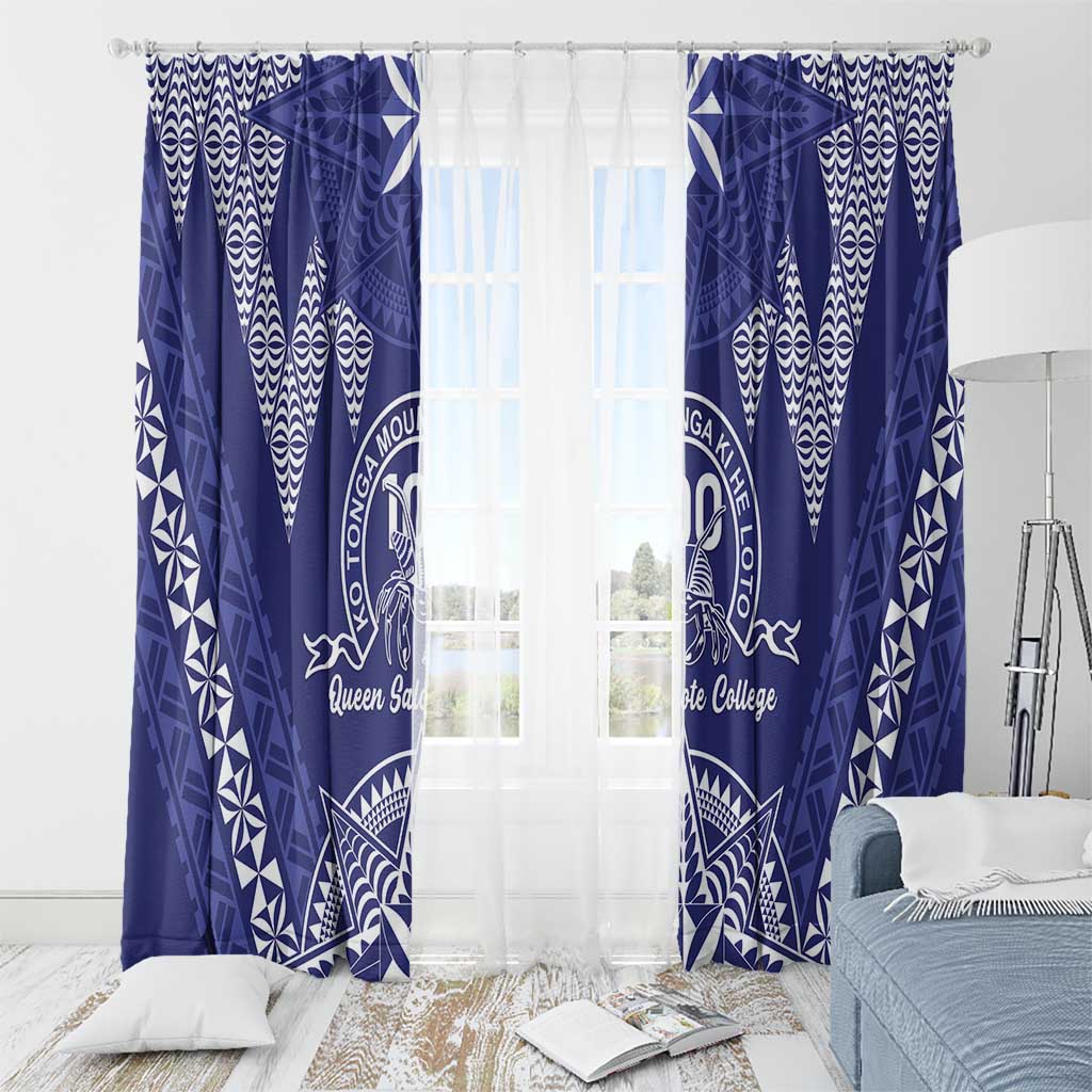 Queen Salote College Centenary Window Curtain Tongan Kupesi Pattern - Polynesian Pride