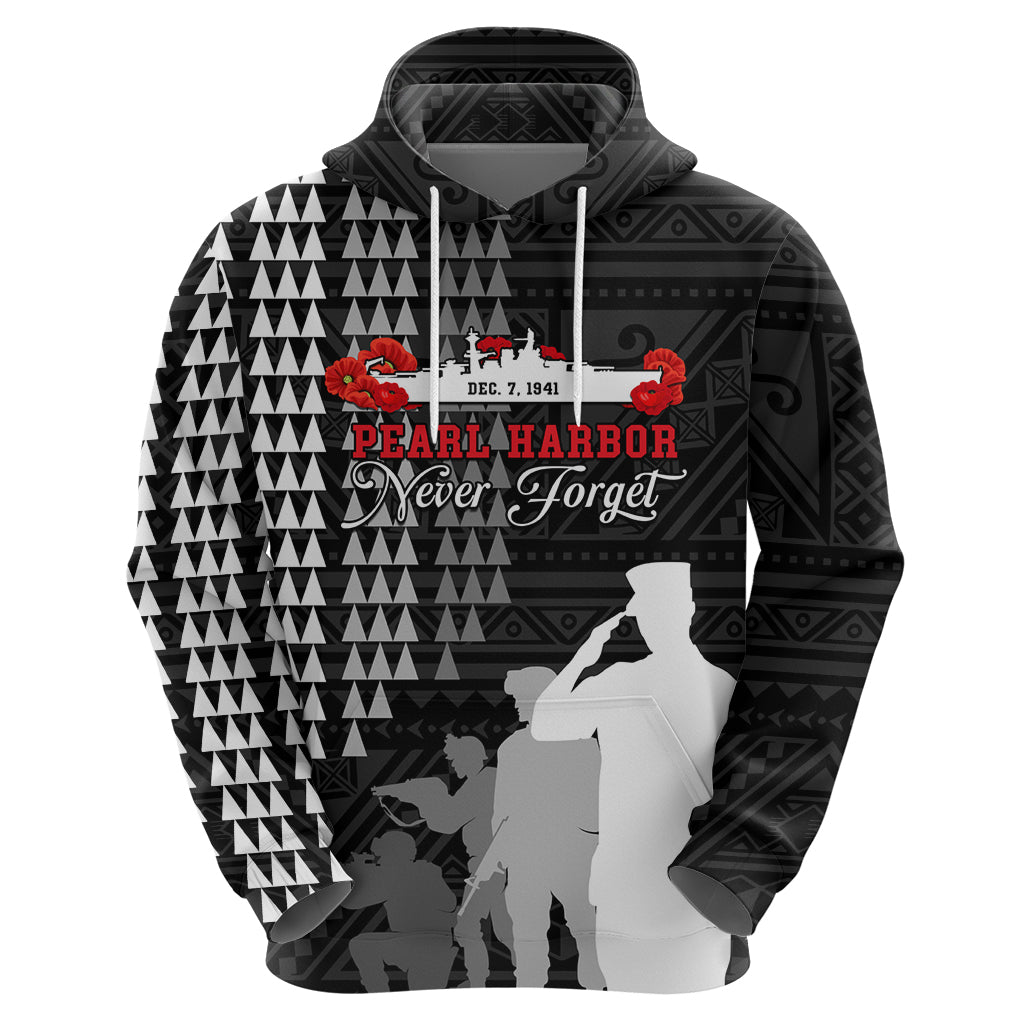 Pearl Harbor Remembrance Day Hoodie USS Arizona In Memory With Polynesian Pattern LT05 - Polynesian Pride