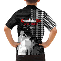 Pearl Harbor Remembrance Day Kid Hawaiian Shirt USS Arizona In Memory With Polynesian Pattern LT05 - Polynesian Pride