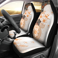Fiji Car Seat Cover Masi Tapa Pattern Brown LT05 - Polynesian Pride