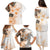 Fiji Family Matching Puletasi Dress and Hawaiian Shirt Masi Tapa Pattern Brown LT05 - Polynesian Pride