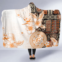 Fiji Hooded Blanket Masi Tapa Pattern Brown LT05 - Polynesian Pride