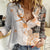 Fiji Women Casual Shirt Masi Tapa Pattern Brown LT05 Female Brown - Polynesian Pride