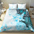 Fiji Bedding Set Masi Tapa Pattern Blue LT05 - Polynesian Pride