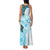 Fiji Family Matching Tank Maxi Dress and Hawaiian Shirt Masi Tapa Pattern Blue LT05 - Polynesian Pride