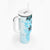 Fiji Tumbler With Handle Masi Tapa Pattern Blue