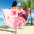Fiji Beach Blanket Masi Tapa Pattern Red LT05 - Polynesian Pride