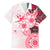 Fiji Family Matching Puletasi Dress and Hawaiian Shirt Masi Tapa Pattern Red LT05 Dad's Shirt - Short Sleeve Red - Polynesian Pride