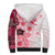 Fiji Sherpa Hoodie Masi Tapa Pattern Red LT05 - Polynesian Pride