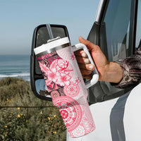 Fiji Tumbler With Handle Masi Tapa Pattern Red