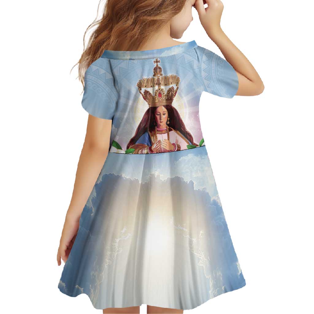 Guam Patroness Family Matching Long Sleeve Bodycon Dress and Hawaiian Shirt The Legend Santa Marian Kamalen LT05 - Polynesian Pride