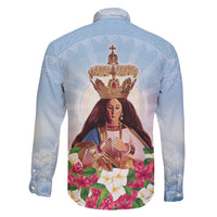 Guam Patroness Family Matching Long Sleeve Bodycon Dress and Hawaiian Shirt The Legend Santa Marian Kamalen LT05 - Polynesian Pride
