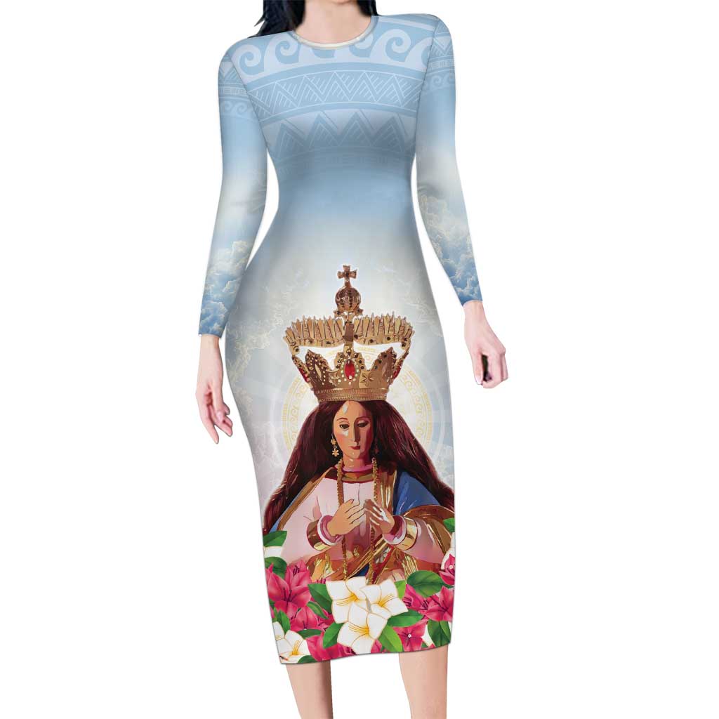 Guam Patroness Long Sleeve Bodycon Dress The Legend Santa Marian Kamalen