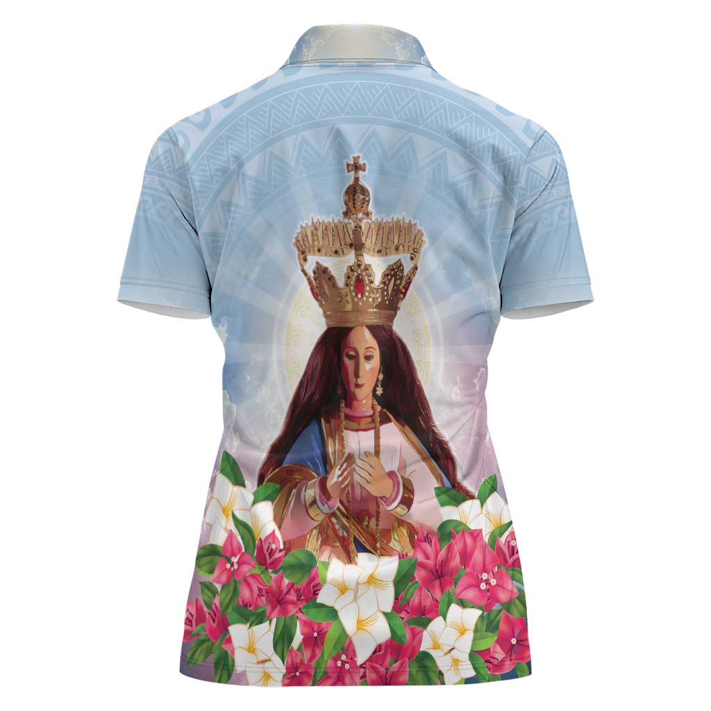 Guam Patroness Women Polo Shirt The Legend Santa Marian Kamalen