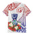 Happy Guam Santa Marian Kamalen Day Family Matching Off Shoulder Short Dress and Hawaiian Shirt